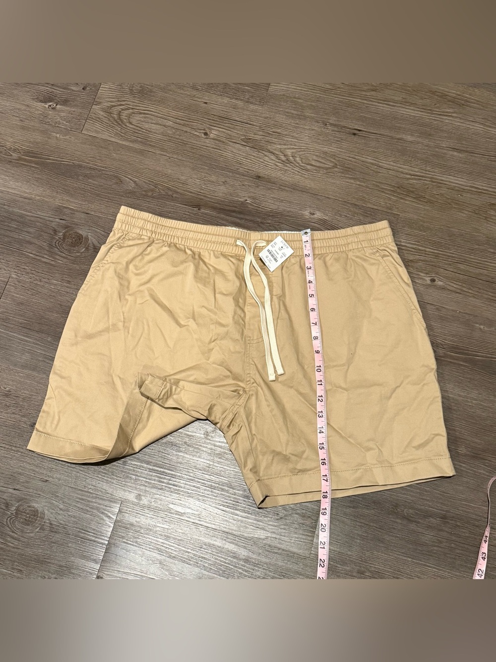 J. Crew Beige Cotton Blend Dock Shorts with Drawstring - Picture 4 of 7